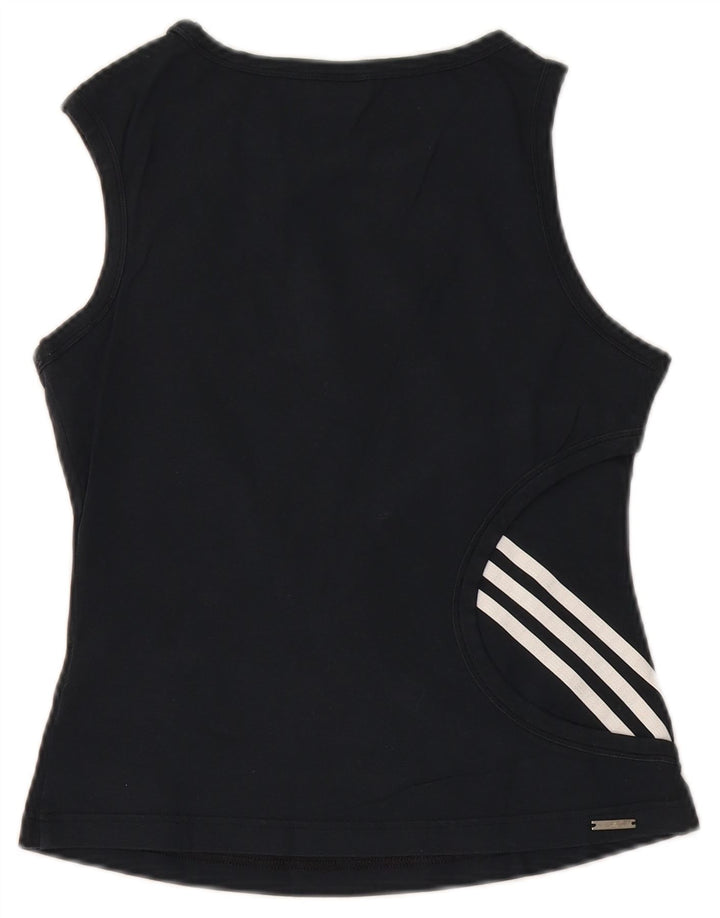 Adidas Womens Vest Top UK 10 Small Black Cotton
