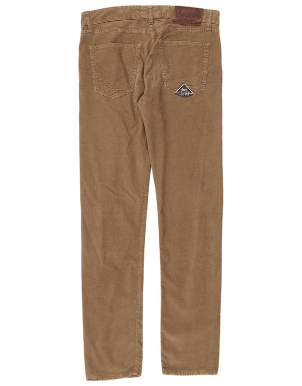 Roy Rogers Mens Slim Corduroy Trousers W34 L34 Beige Cotton