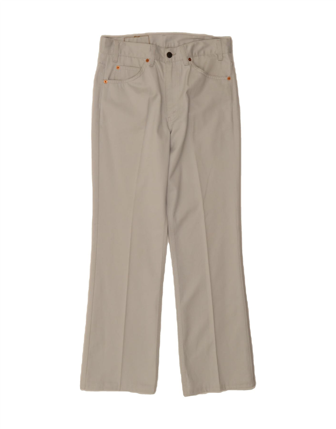 LEVI'S Womens 417 Straight Casual Trousers W32 L31 Off White Cotton Vintage Levi's and Second-Hand Levi's from Messina Hembry 