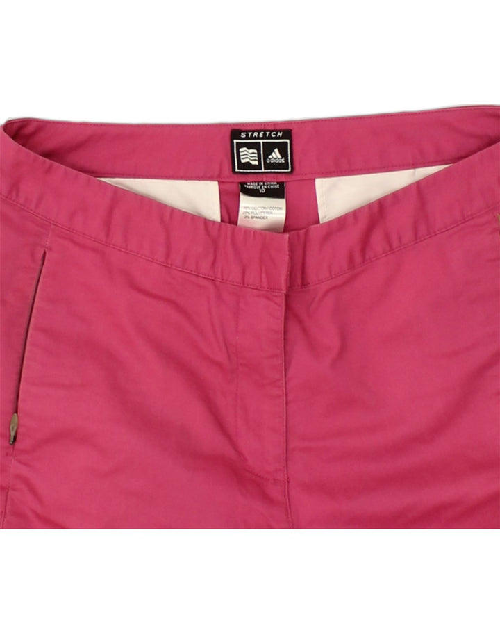 ADIDAS Womens Stretch Straight Capri Trousers US 10 Large W32 L24 Pink | Vintage Adidas | Thrift | Second-Hand Adidas | Used Clothing | Messina Hembry 