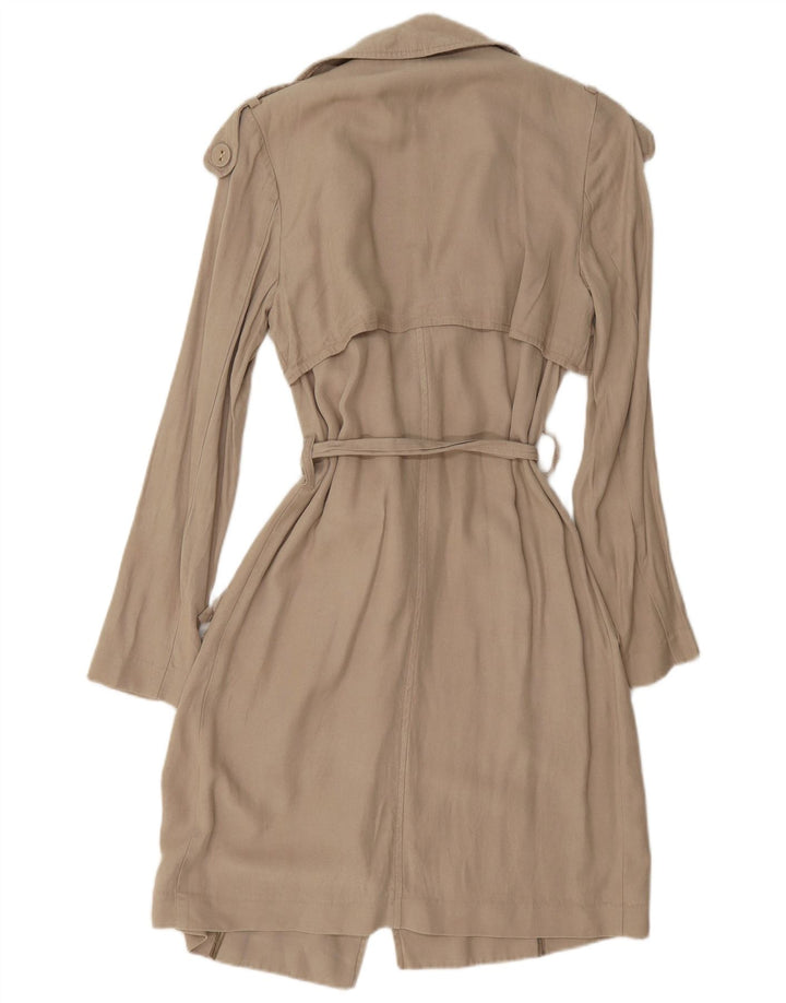 Oasis Womens Trench Coat UK 6 XS Grey Lyocell