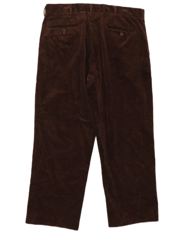 Polo Ralph Lauren Mens Straight Corduroy Trousers W36 L27 Brown Cotton