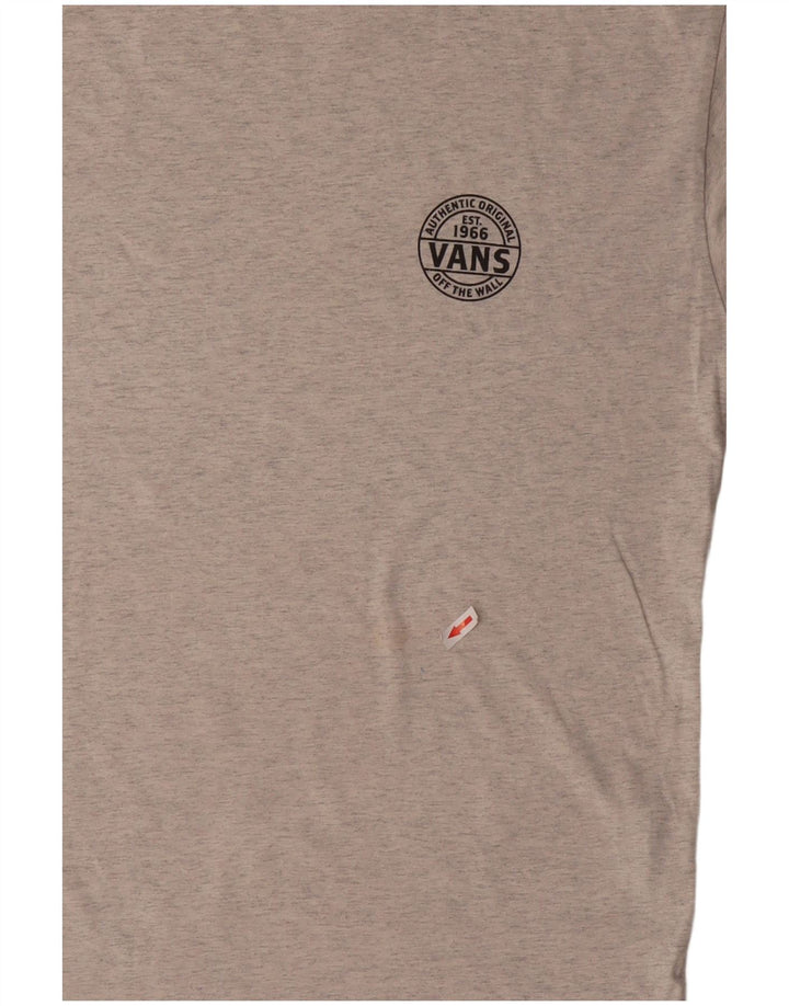 VANS Mens Classic Fit Graphic T-Shirt Top Medium Grey Flecked Cotton