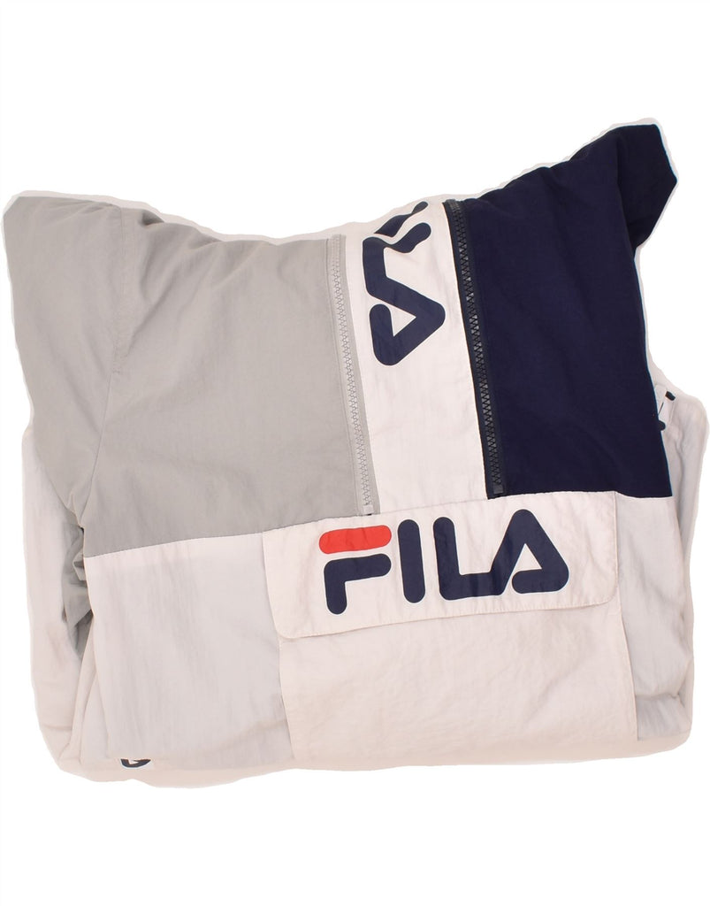 FILA Womens Graphic Hooded Anorak Jacket UK 10 Small Multicoloured | Vintage Fila | Thrift | Second-Hand Fila | Used Clothing | Messina Hembry 