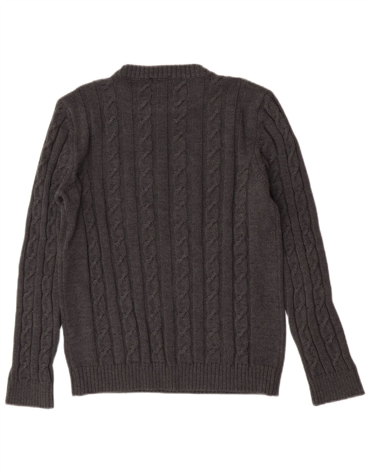 Refrigiwear Womens Crew Neck Jumper Sweater Medium Grey Virgin Wool