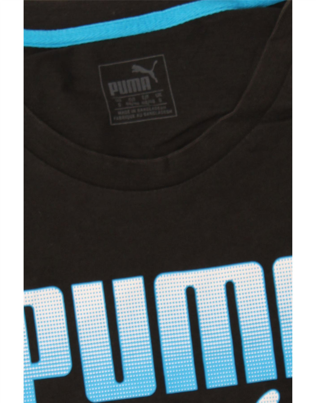 PUMA Mens Graphic T-Shirt Top Small Black Vintage Puma and Second-Hand Puma from Messina Hembry 