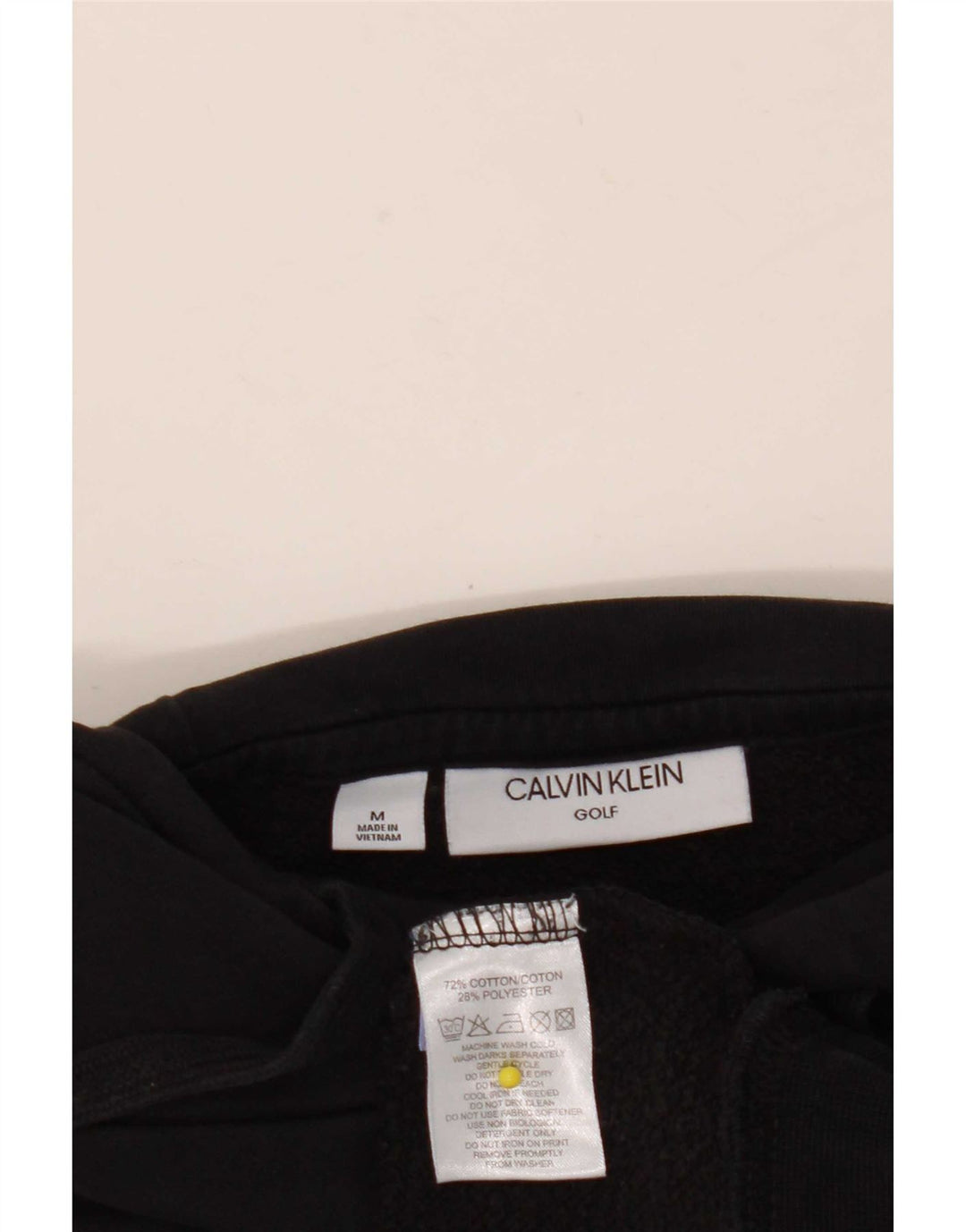 Calvin Klein Mens Golf Hoodie Jumper Medium Black Cotton