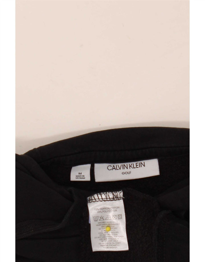 Calvin Klein Mens Golf Hoodie Jumper Medium Black Cotton