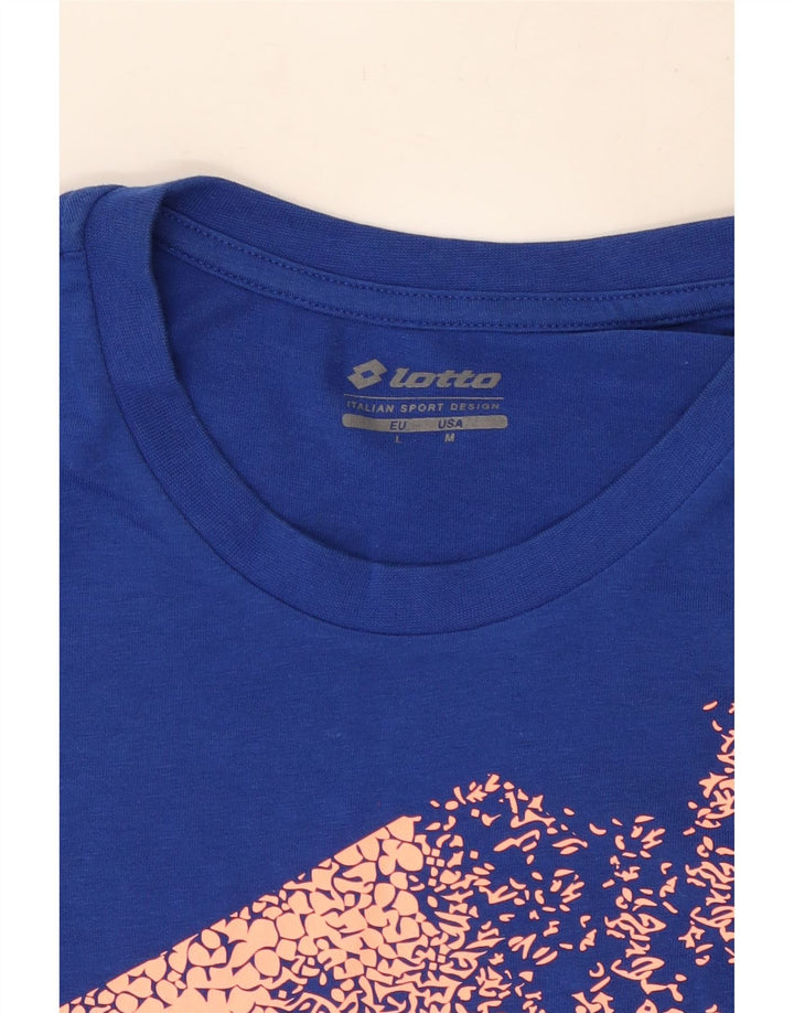 Lotto Mens Graphic T-Shirt Top Medium Blue