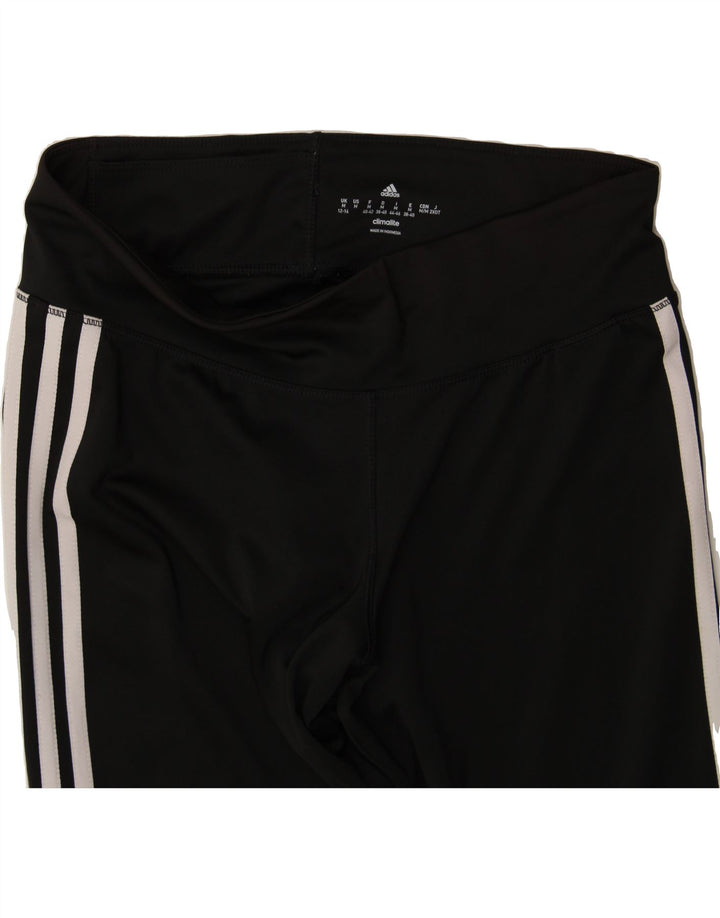 ADIDAS Womens Climalite Leggings UK 12/14 Medium Black Polyester Vintage Adidas and Second-Hand Adidas from Messina Hembry 