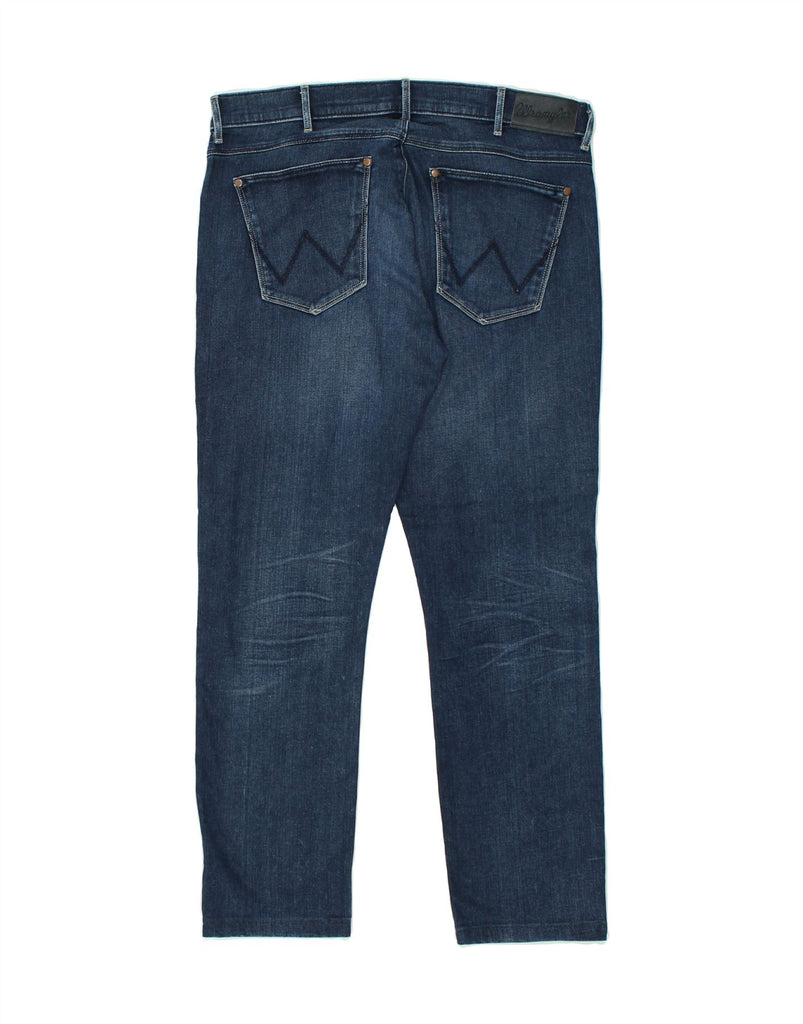 WRANGLER Mens Larston Straight Jeans W34 L32 Blue Cotton | Vintage Wrangler | Thrift | Second-Hand Wrangler | Used Clothing | Messina Hembry 