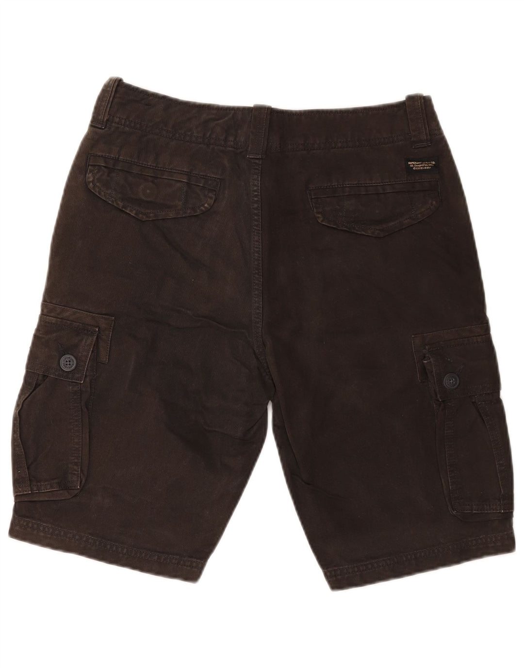 Superdry Mens Cargo Shorts W30 Medium Brown Cotton