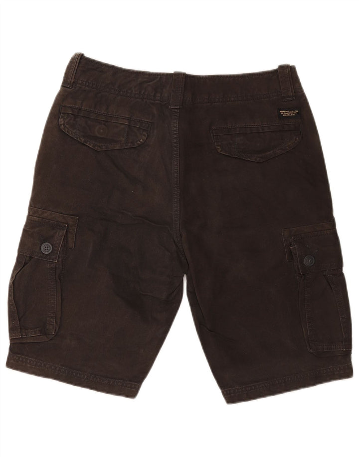 Superdry Mens Cargo Shorts W30 Medium Brown Cotton