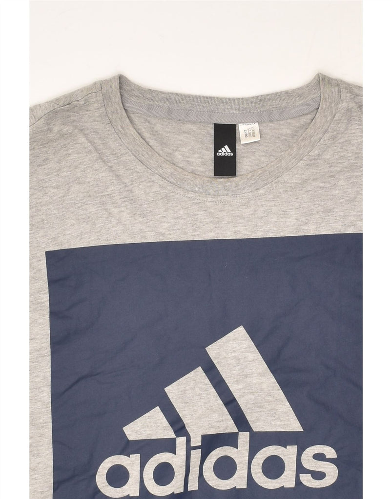 ADIDAS Mens Graphic T-Shirt Top XL Grey | Vintage Adidas | Thrift | Second-Hand Adidas | Used Clothing | Messina Hembry 