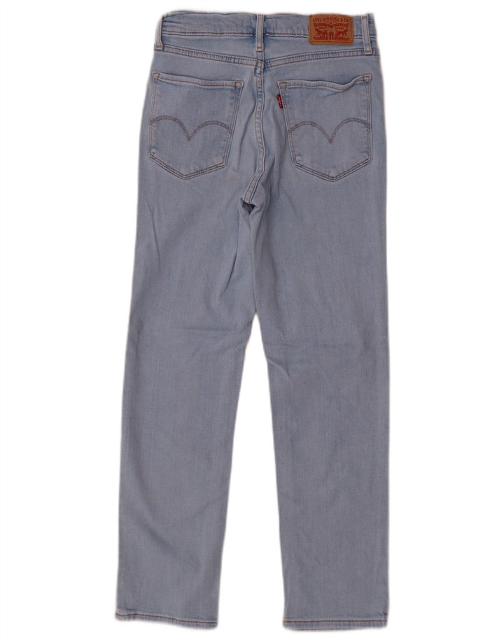 Levi's Womens Straight Jeans W25 L26 Blue Cotton