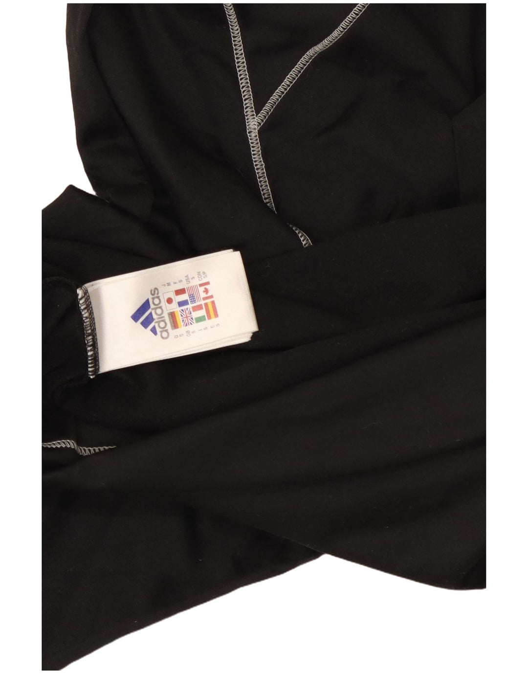 Adidas Mens Top Long Sleeve Small Black Polyester Sports