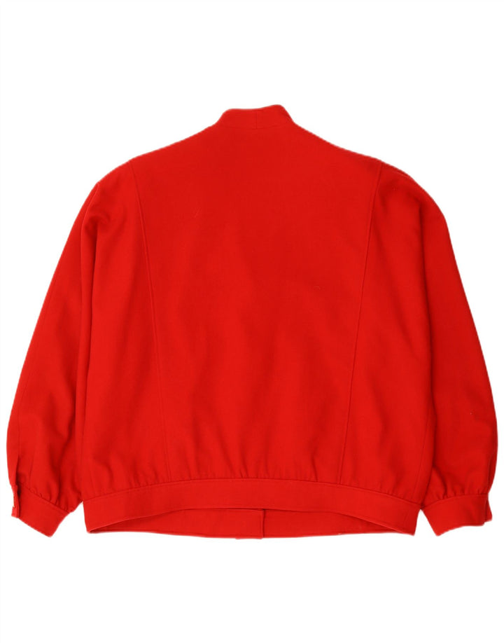 Vintage Womens Oversized Bomber Jacket UK 20 2XL Red