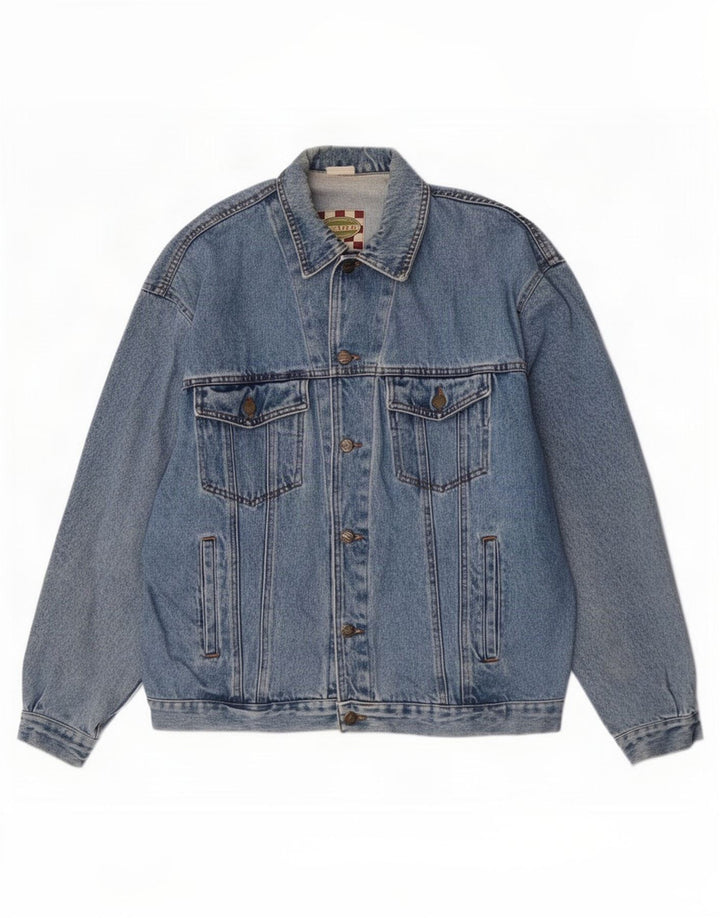 CLARK Mens Denim Jacket UK 42 XL Blue