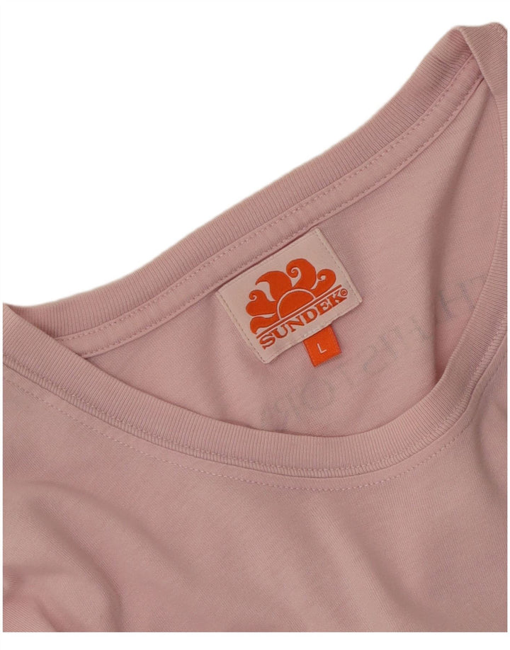 Sundek Mens Graphic T-Shirt Top Large Pink