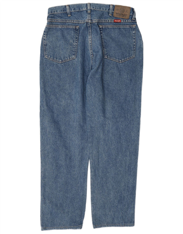 Wrangler Mens Straight Jeans W32 L29 Blue Cotton