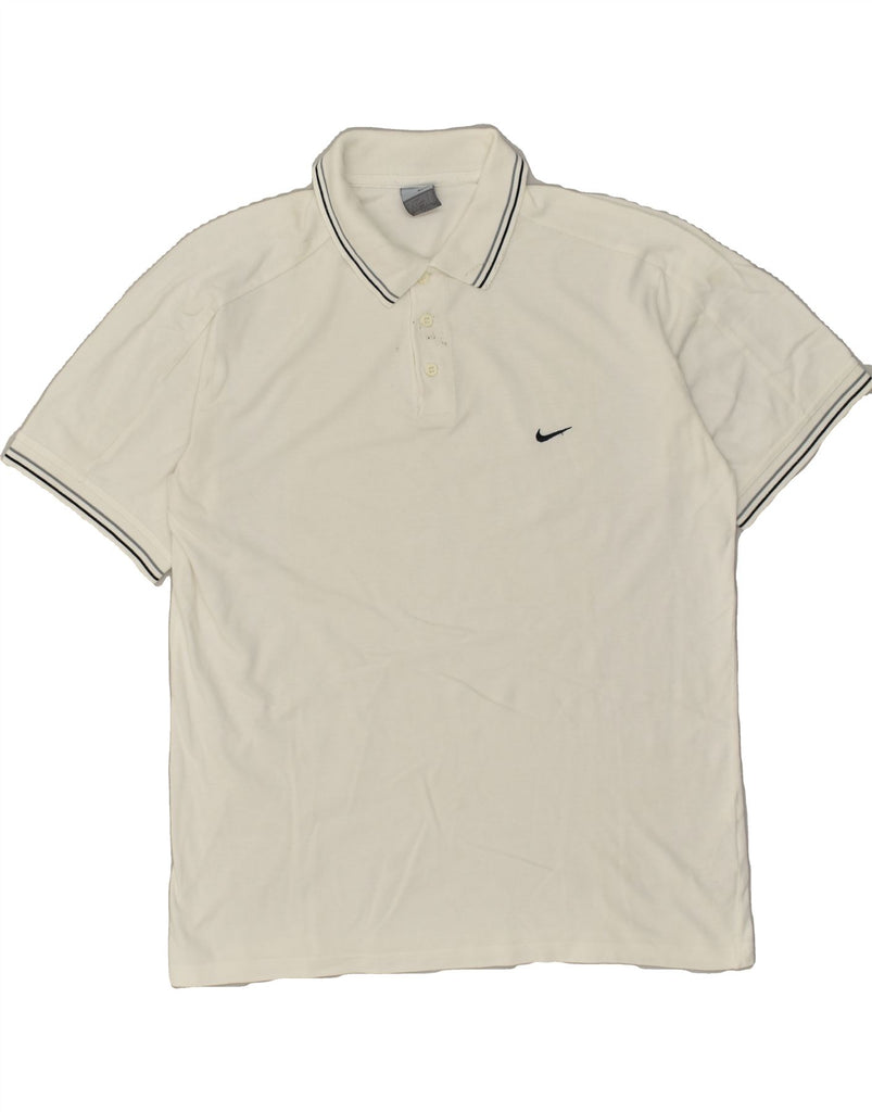 NIKE Mens Polo Shirt XL White Cotton | Vintage Nike | Thrift | Second-Hand Nike | Used Clothing | Messina Hembry 