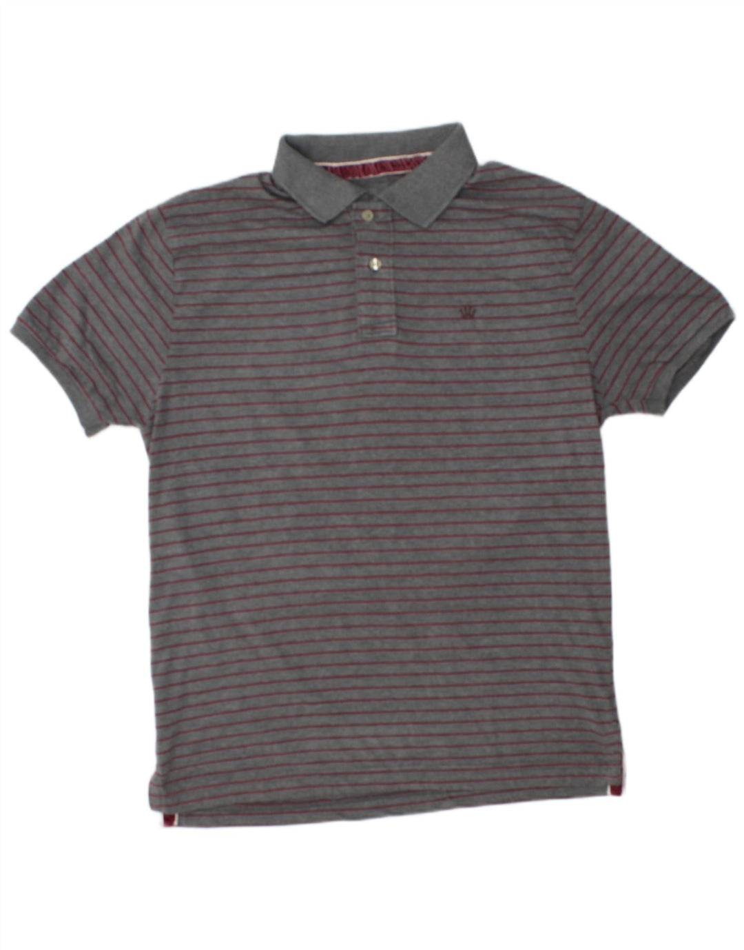 Scout Mens Polo Shirt 2XL Grey Striped Cotton