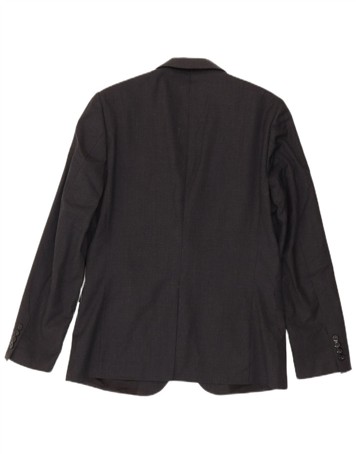 Dkny Mens 2 Button Blazer Jacket UK 40 Large Grey Wool