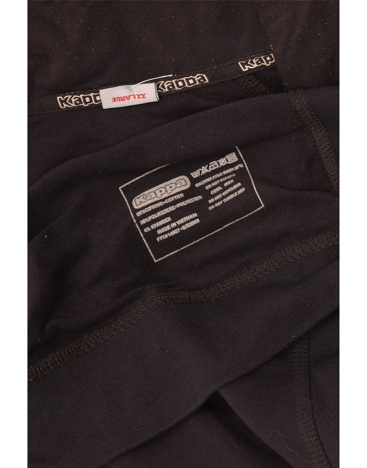 Kappa Mens Tracksuit Top Jacket 2XL Black Cotton