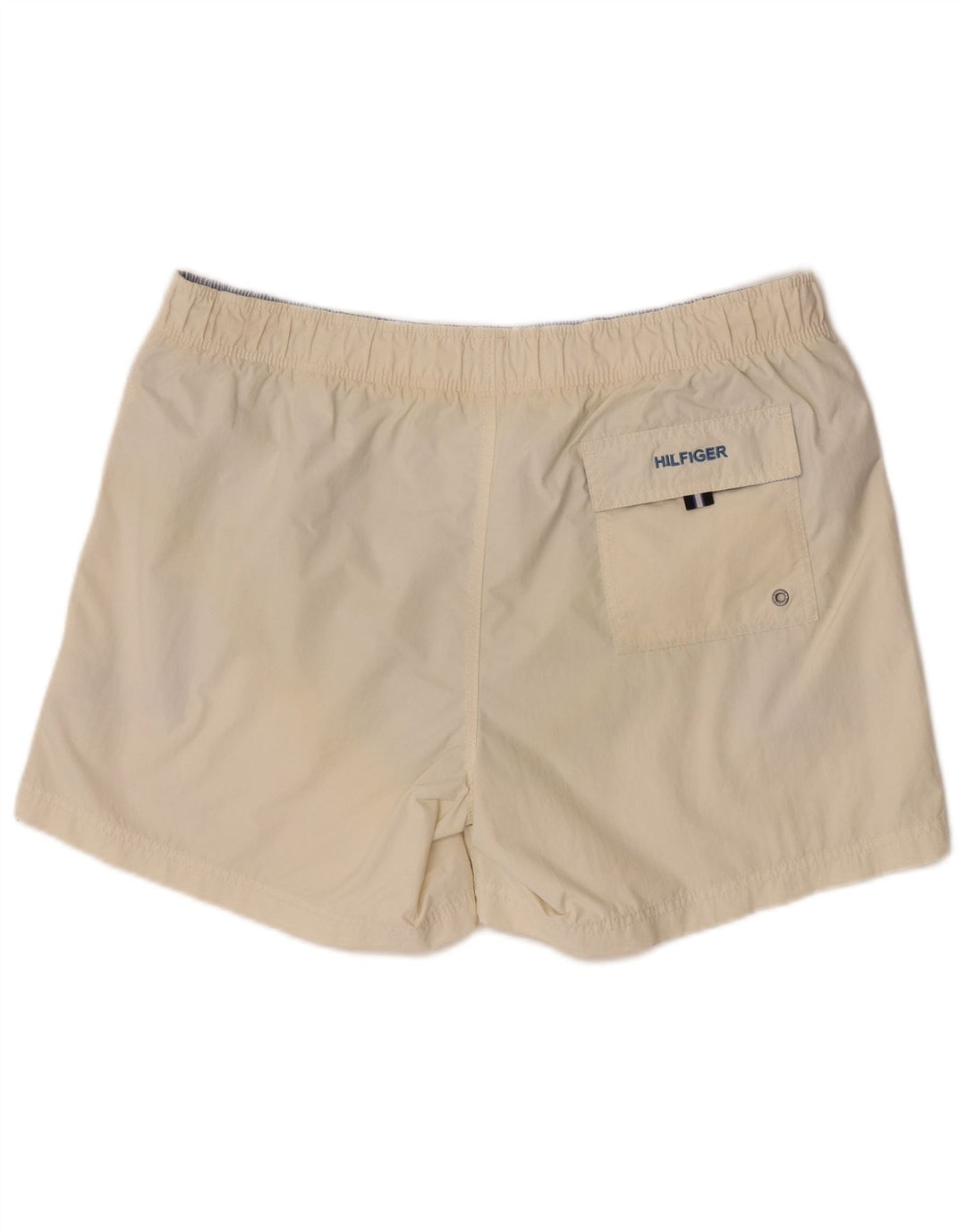 Tommy Hilfiger Mens Swimming Shorts Large  Off White Colourblock Polyester