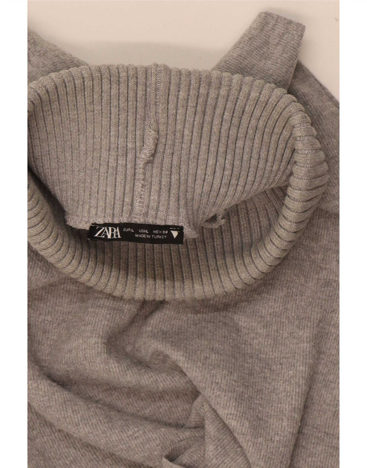 Zara Womens Vest Tank Top UK 16 Large Grey