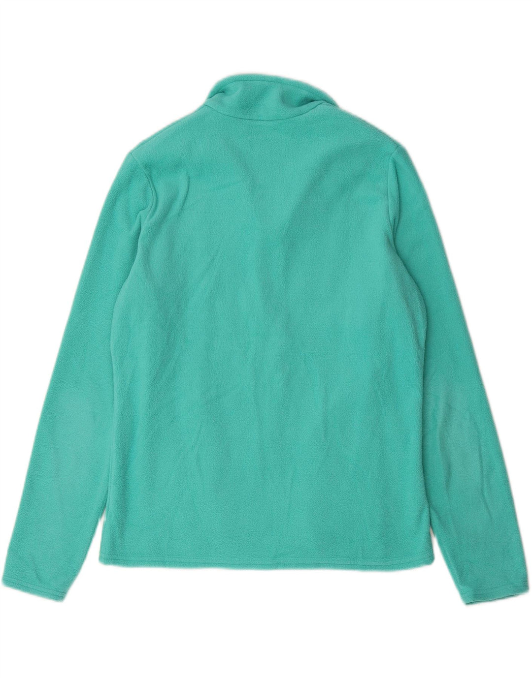 Marks & Spencer Womens Fleece Jacket UK 14 Large Green Polyester