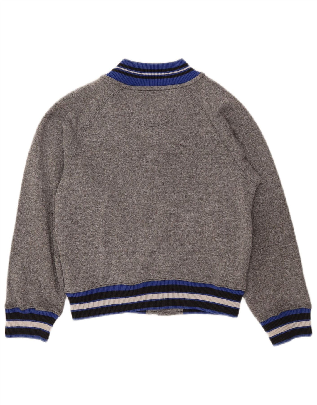 CONVERSE Boys All Star Graphic Varsity Jacket 10-11 Years Grey Cotton