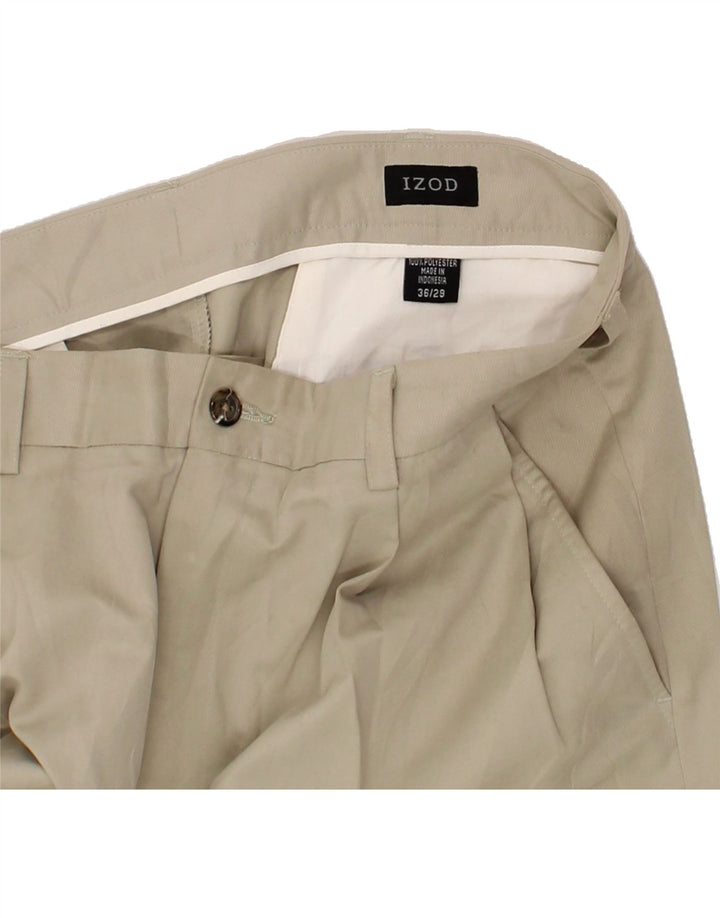 IZOD Mens Pegged Chino Trousers W36 L29 Beige Polyester Vintage Izod and Second-Hand Izod from Messina Hembry 