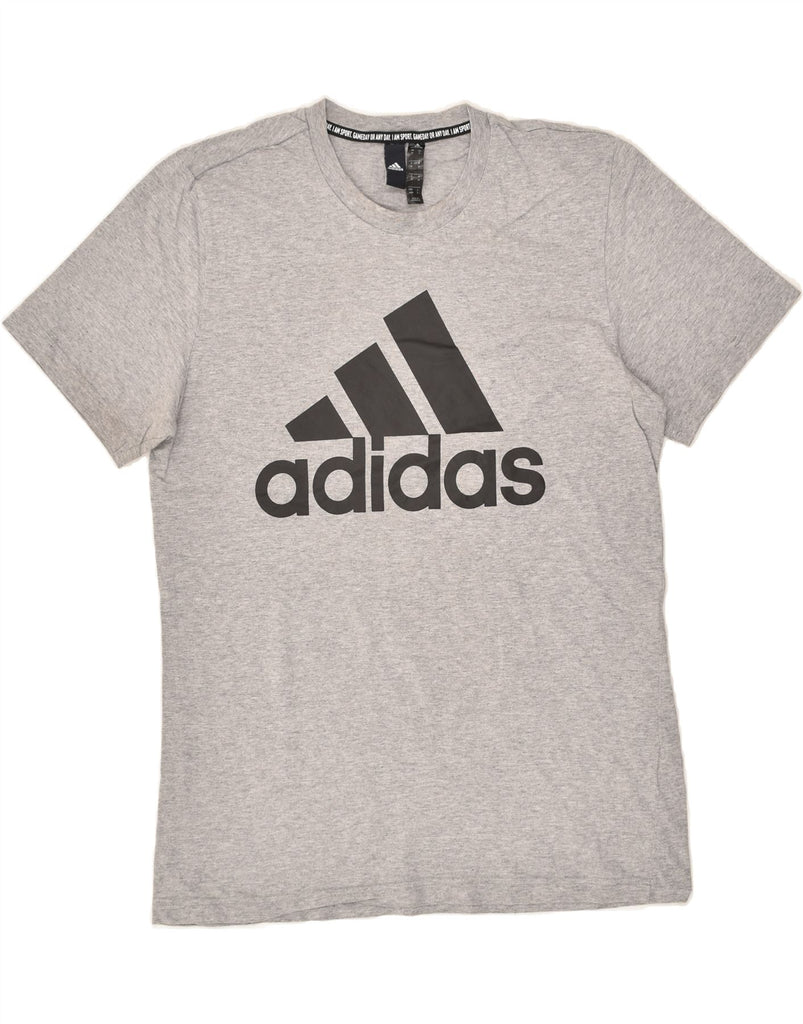 ADIDAS Mens Graphic T-Shirt Top Medium Grey Cotton | Vintage Adidas | Thrift | Second-Hand Adidas | Used Clothing | Messina Hembry 