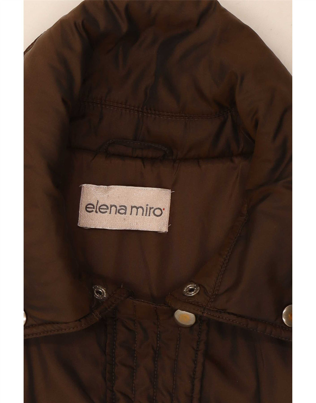 ELENA MIRO Womens Padded Jacket UK 18 XL Brown Polyester