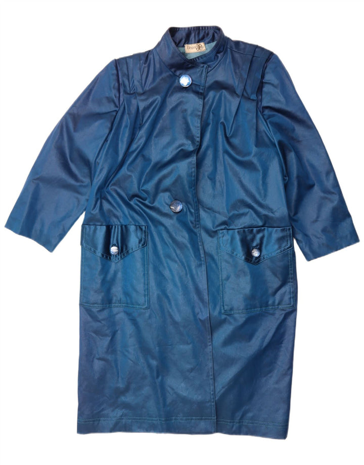 Elegance Paris Womens 3/4 Sleeve Overcoat UK 22 3XL Blue