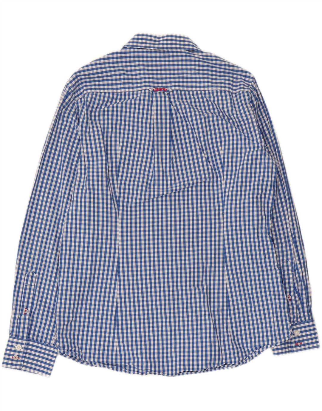 Crew Clothing Mens Classic Fit Shirt Large Blue Gingham Cotton