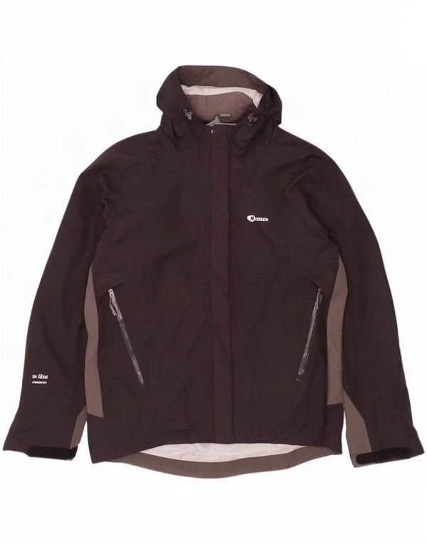 Nordsen Mens Hooded Rain Jacket UK 38 Medium Black Colourblock Nylon