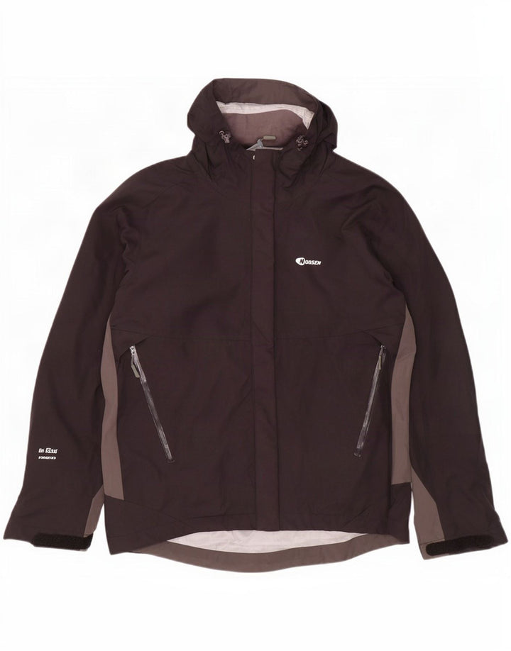 Nordsen Mens Hooded Rain Jacket UK 38 Medium Black Colourblock Nylon