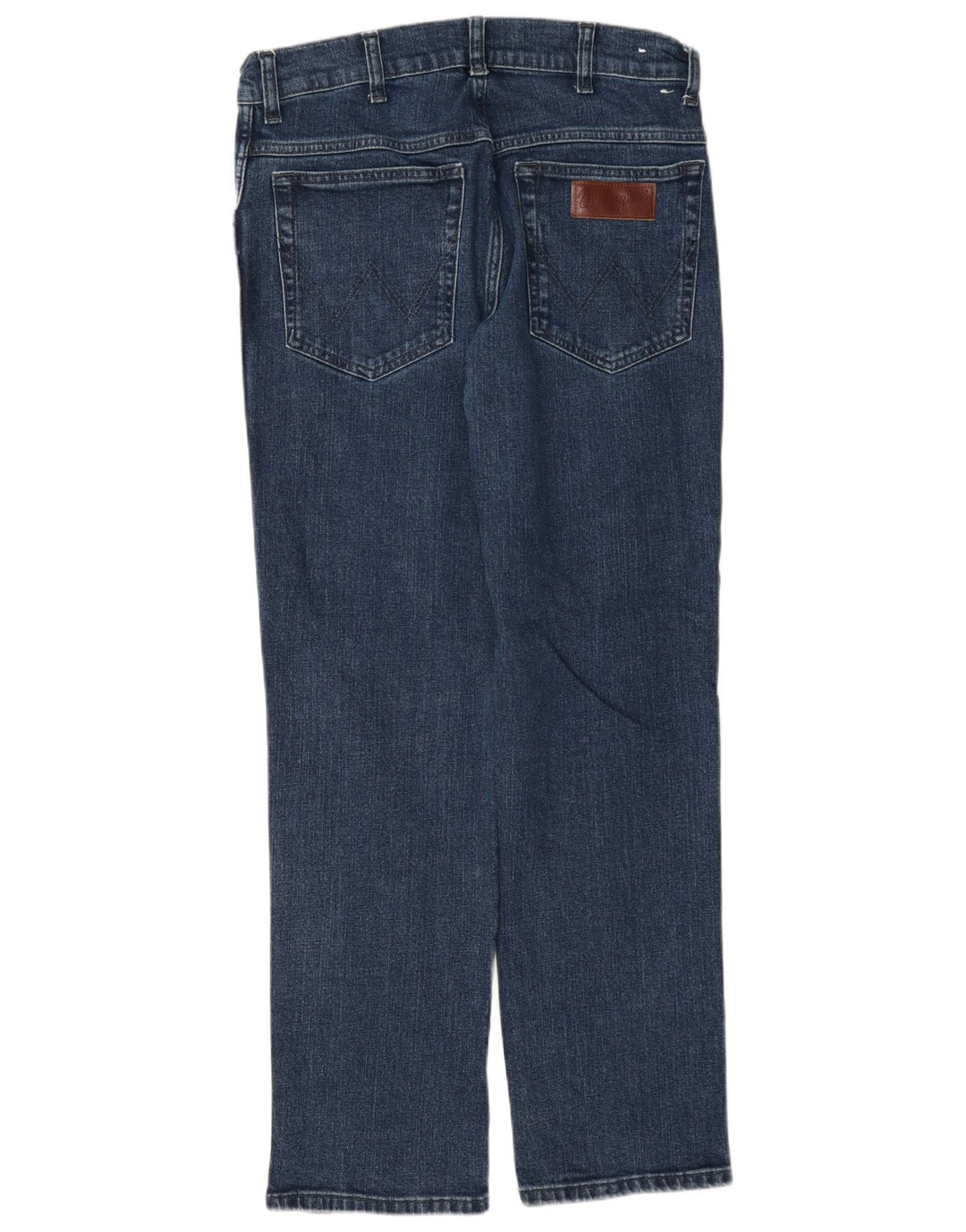 Wrangler Mens Texas Straight Jeans W32 L30 Navy Blue Cotton