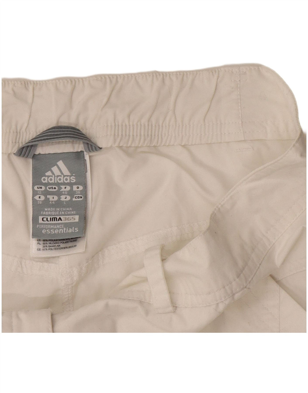 Adidas Womens Clima 365 Capri Trousers UK 12 Medium W30 L20 White