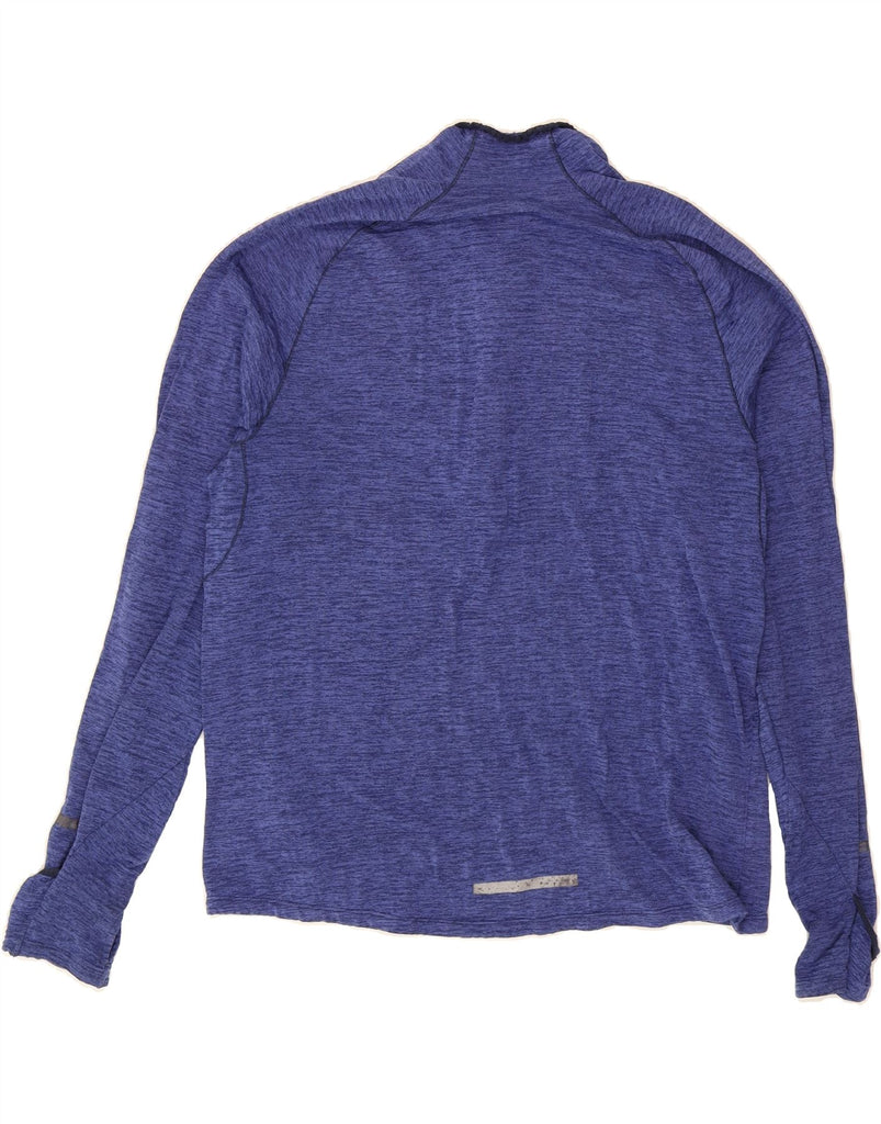 NIKE Womens Dri Fit Zip Neck Pullover Tracksuit Top UK 18 XL Blue Flecked Vintage Nike and Second-Hand Nike from Messina Hembry 