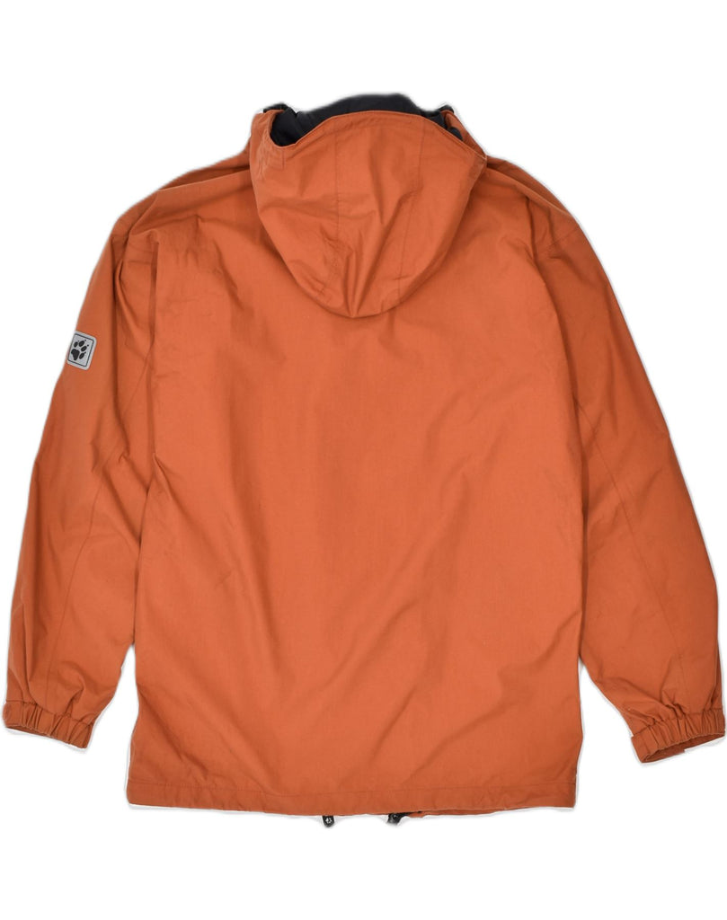 JACK WOLFSKIN Womens Hooded Windbreaker Jacket UK 8 Small Orange Nylon | Vintage | Thrift | Second-Hand | Used Clothing | Messina Hembry 