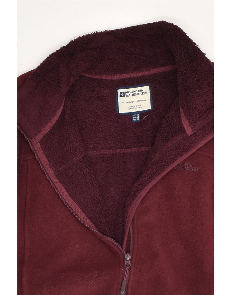 MOUNTAIN WAREHOUSE Womens Fleece Gilet UK 16 Large Maroon | Vintage Mountain Warehouse | Thrift | Second-Hand Mountain Warehouse | Used Clothing | Messina Hembry 