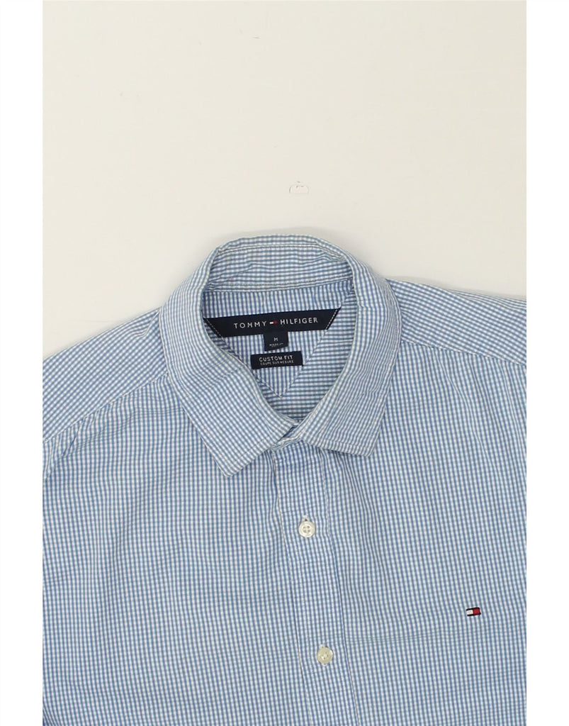 TOMMY HILFIGER Mens Custom Fit Shirt Medium Blue Gingham Cotton | Vintage Tommy Hilfiger | Thrift | Second-Hand Tommy Hilfiger | Used Clothing | Messina Hembry 