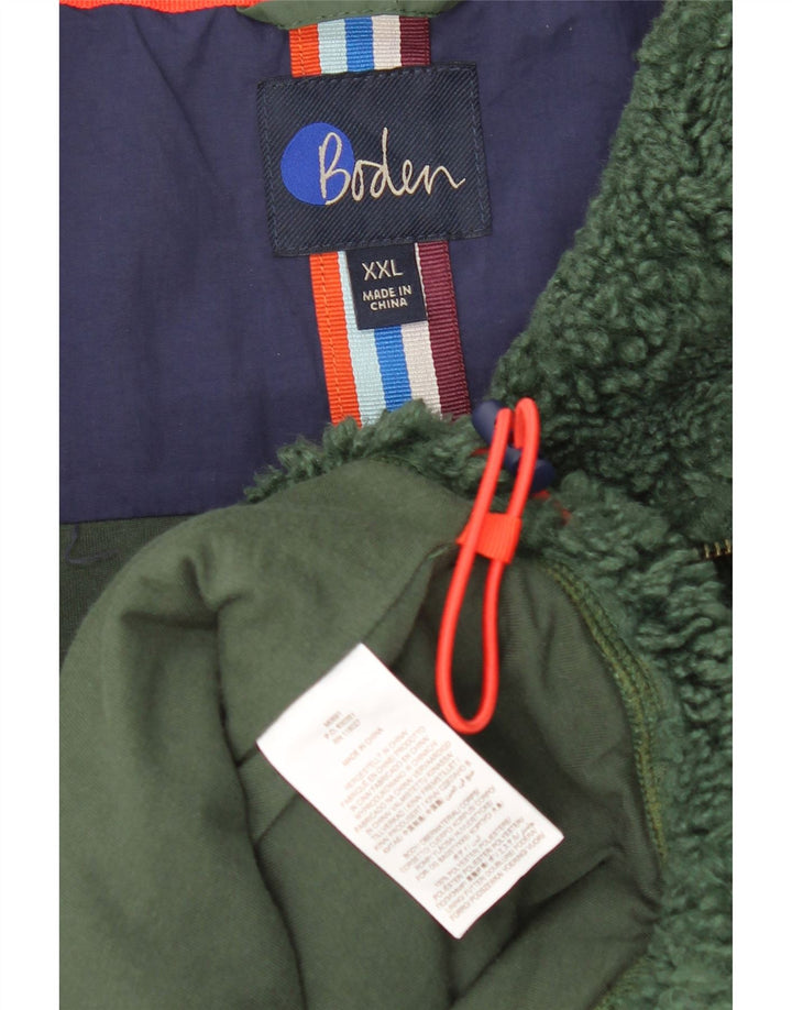 Boden Mens Fleece Gilet UK 44 2XL Green Polyester
