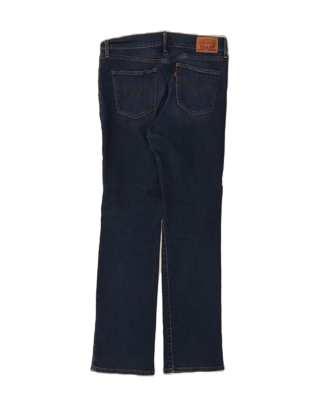 LEVI'S Womens 314 Distressed Shaping Straight Jeans W29 L30 Blue Cotton Vintage Levi's and Second-Hand Levi's from Messina Hembry 