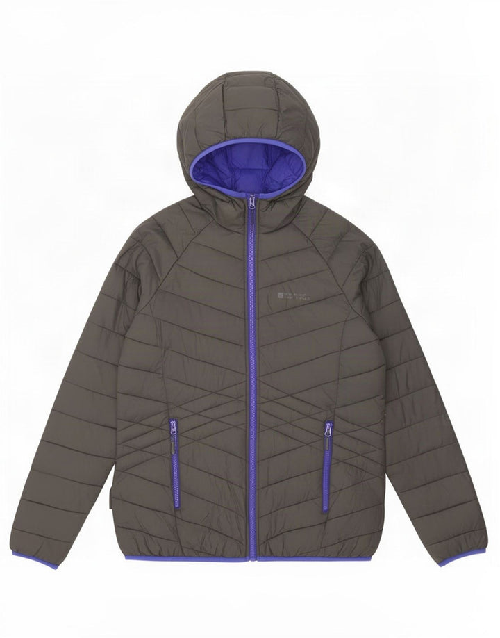 Mountain Warehouse Womens Hooded Padded Jacket UK 16 Large Grey Nylon