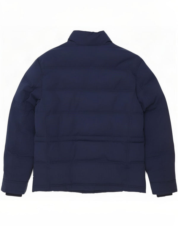 Crew Clothing Mens Padded Jacket UK 40 Large Navy Blue Cotton