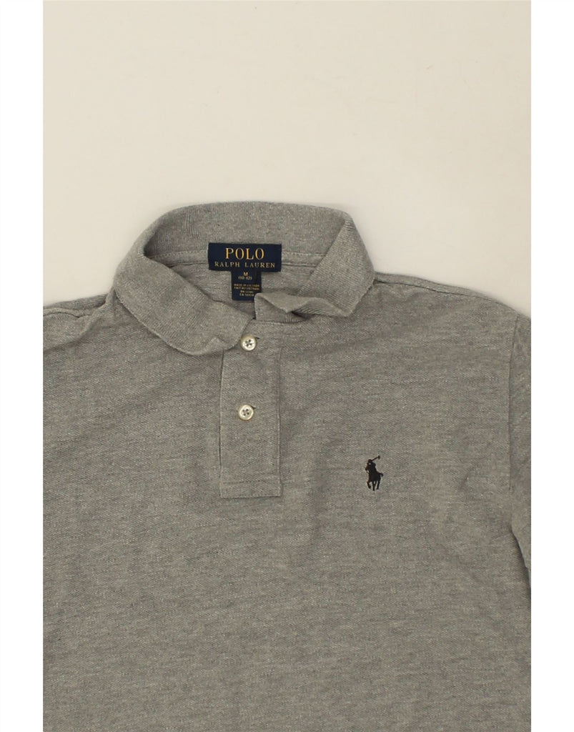 POLO RALPH LAUREN Boys Polo Shirt 10-11 Years Medium Grey Cotton | Vintage Polo Ralph Lauren | Thrift | Second-Hand Polo Ralph Lauren | Used Clothing | Messina Hembry 